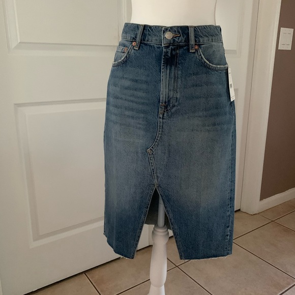 FREE PEOPLE Suzanne cotton denim midi skirt - Picture 5 of 8